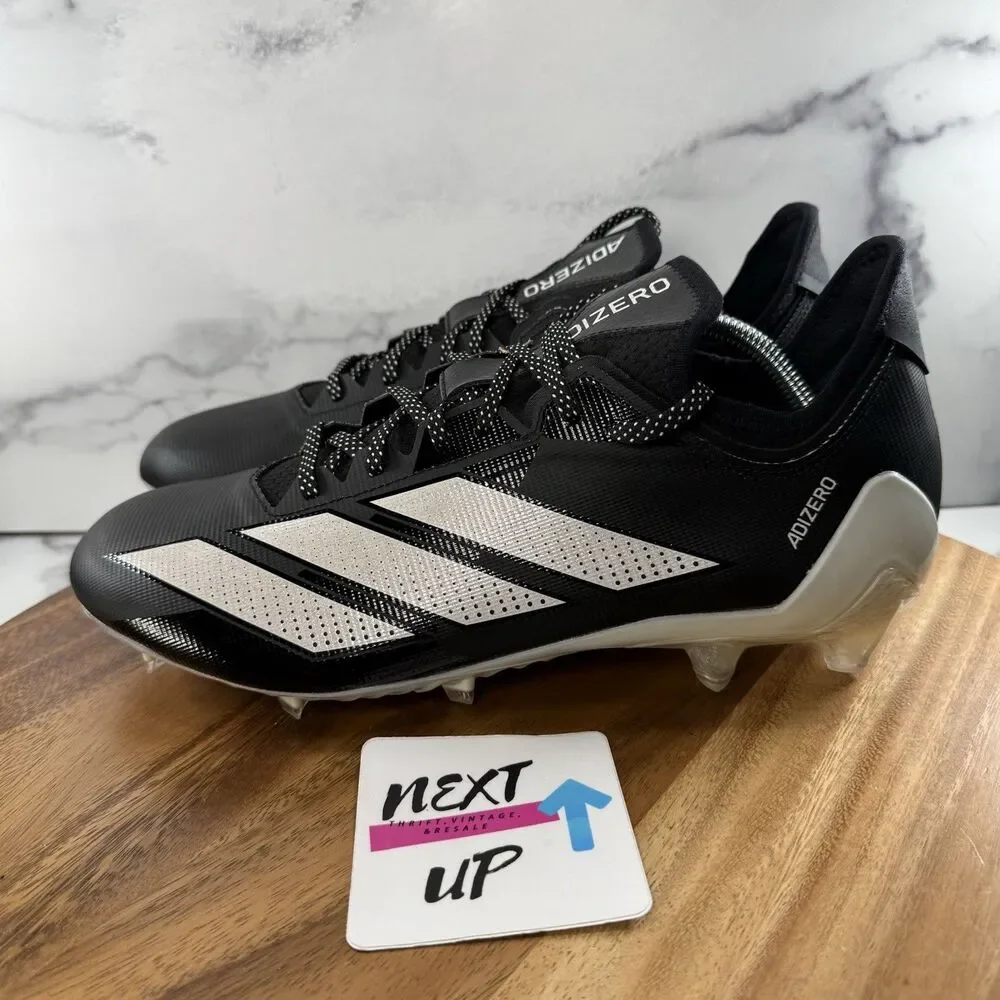 Mens 12-Adidas Adizero Electric.1 Football Cleats Core Black nby White IF4198